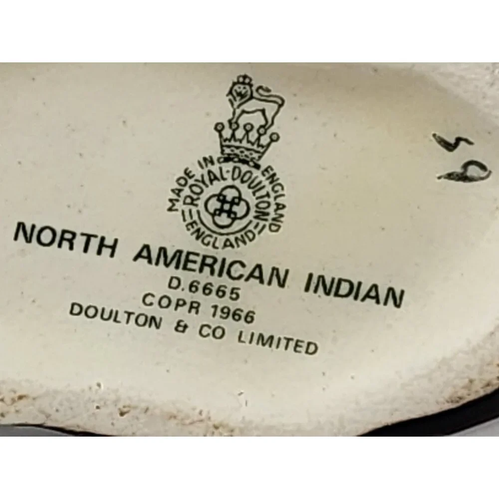 Royal Doulton North American Indian Miniature Toby Character Jug D6665 COPR 1966